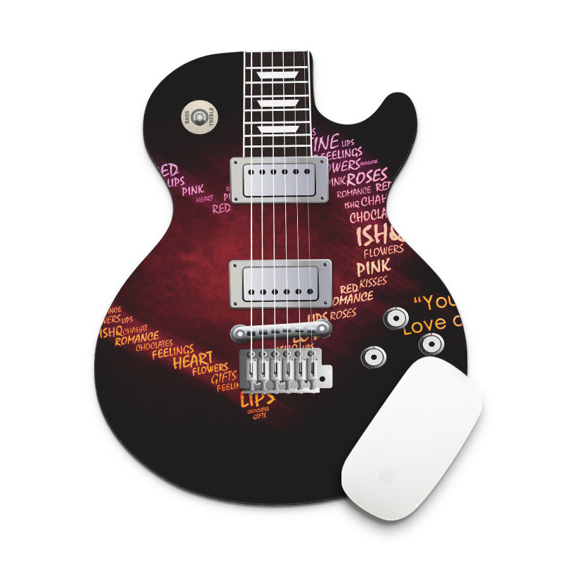 Stylish Guitar Mouse Pad with Ultra-Smooth Surface